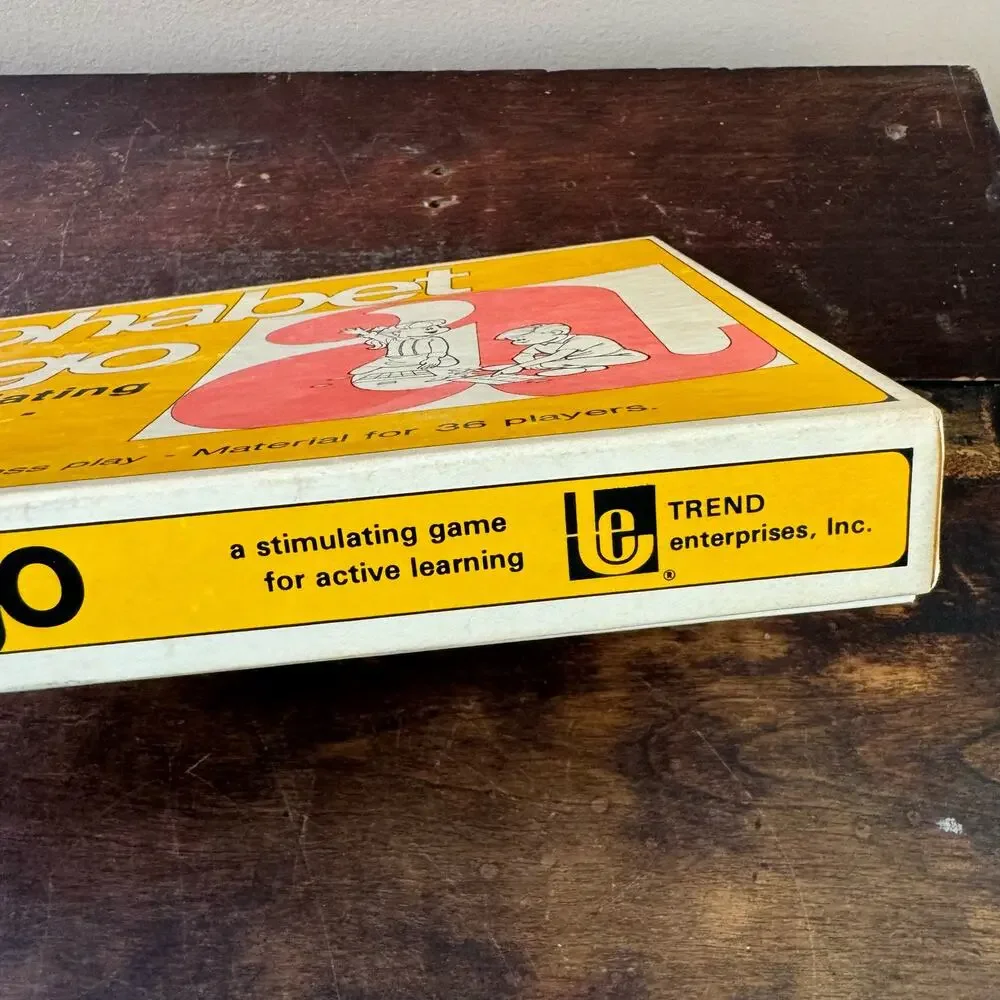 Vintage 70s‎ Alphabet Bingo Small Group 36 Players Classroom Preschool English
